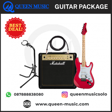 Paket Gitar Elektrik Kramer + Ampli Marshall MG15GR